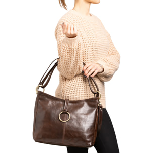 Borsa a spalla  da donna In Vera pelle Made in Italy 29x32x11 cm