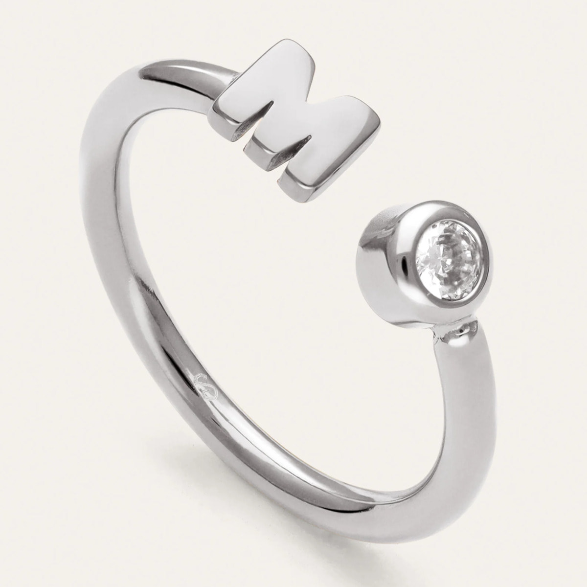 Anillo Personalizado Letter Spark Acero
