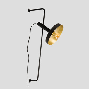 WHIZZ Lampe applique noire/or