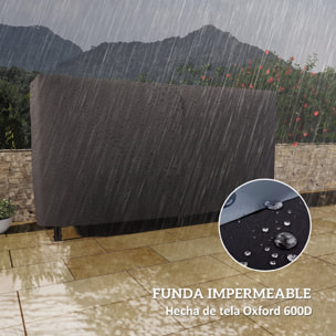 Outsunny Estante de Leña con Funda Oxford 600D, Leñero Exterior Metálico Robusto, Longitud Ajustable, Carga 200 kg, para Interior y Exterior, Jardín, Terraza, 180x36x99 cm, Negro