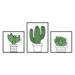 PANNELLO DA MURO CACTUS SET 3PZ 33X1,3X46,5-33X1,3X33