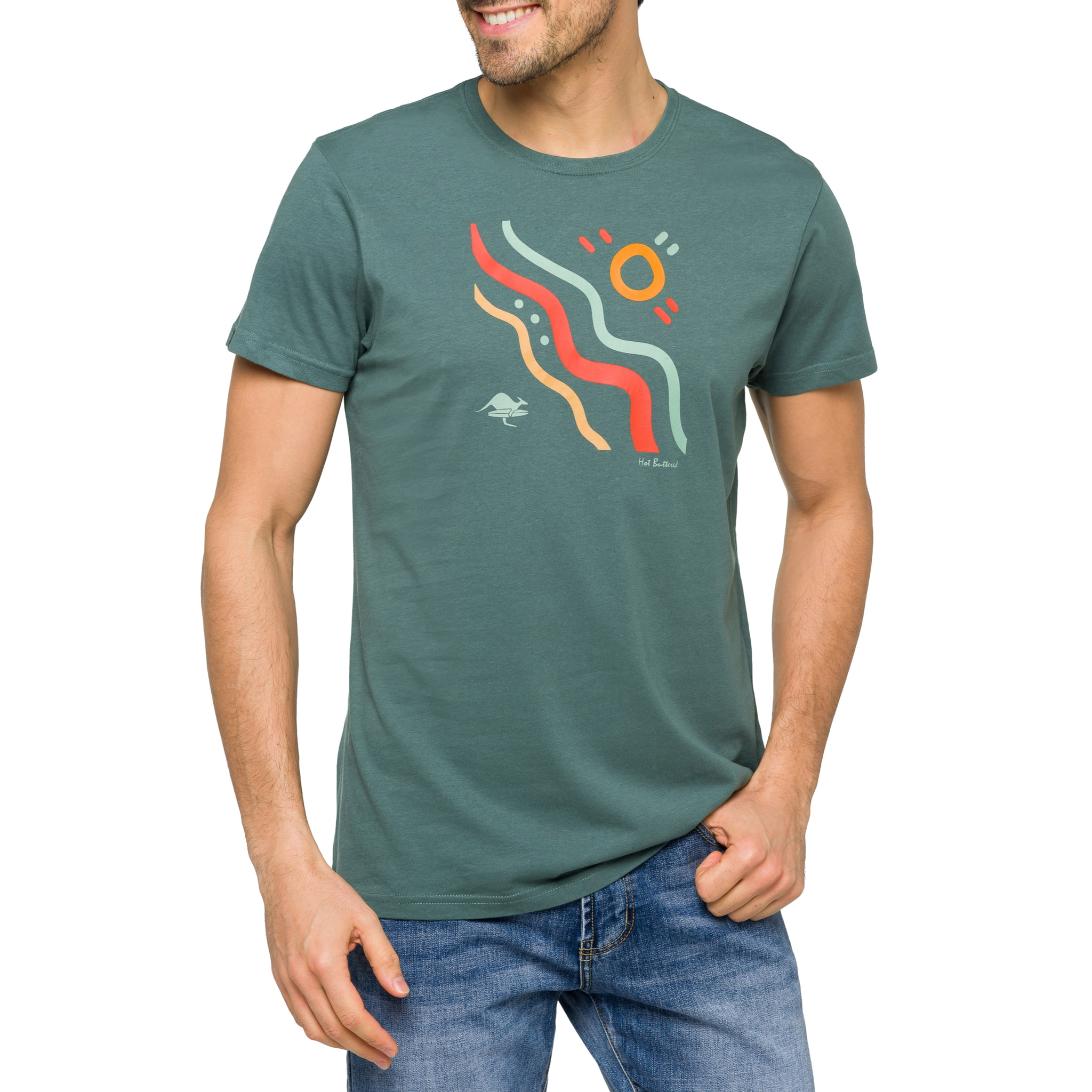 Camiseta de algodón 150 gr Hot Buttered Outback Verde