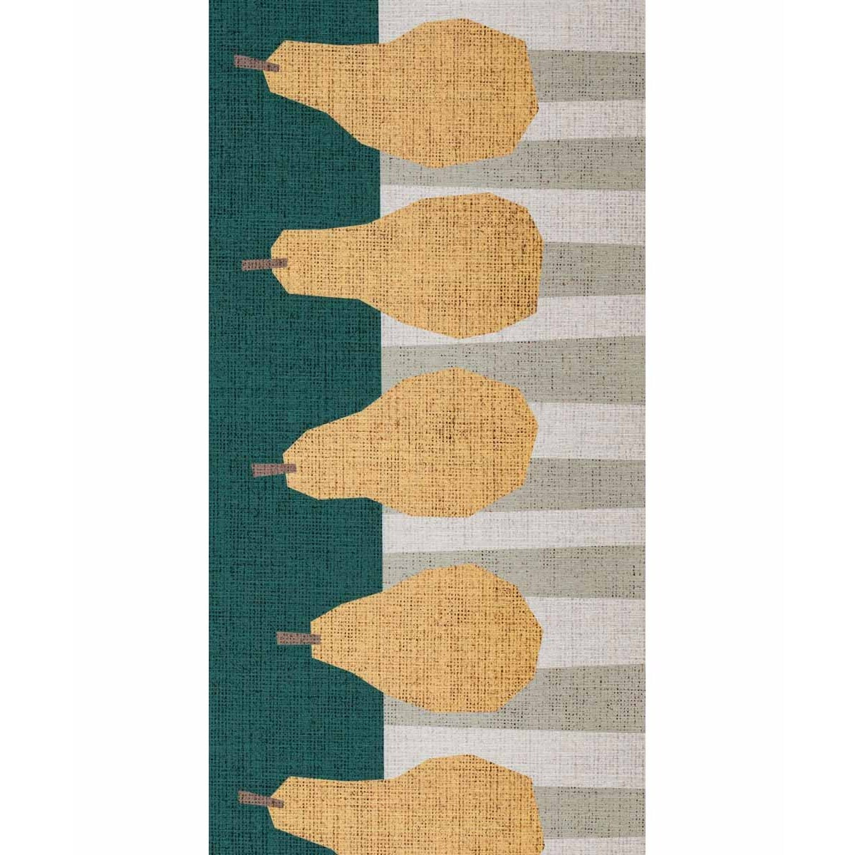 Passatoia anti-macchia cucina bagno ingresso multiuso, disegno frutta stilizzato minimal