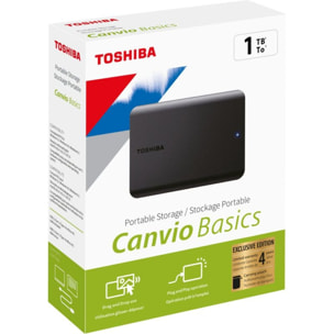 Disque dur externe TOSHIBA Pack 1To canvio basics + Housse