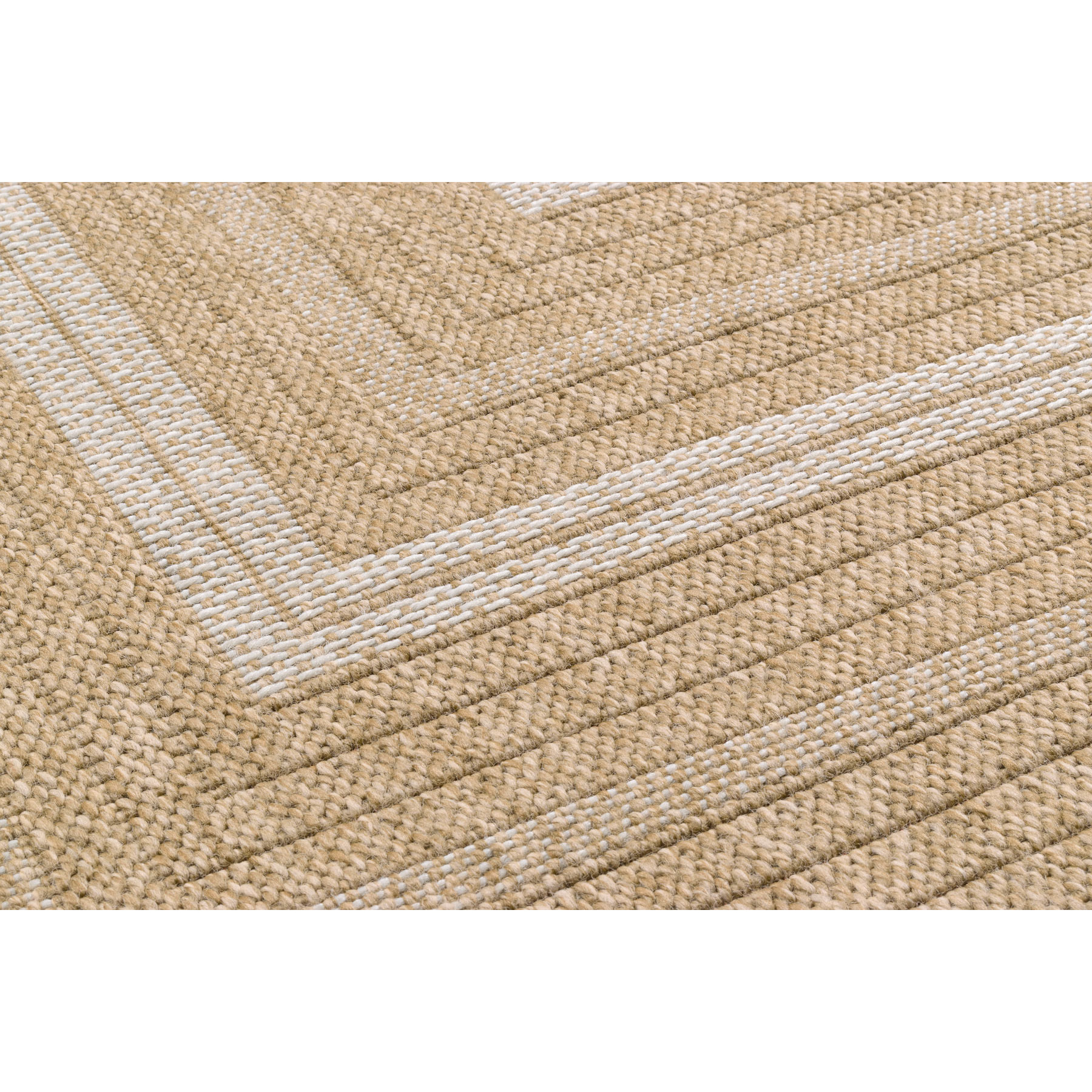 Nature - tapis effet jute blanc