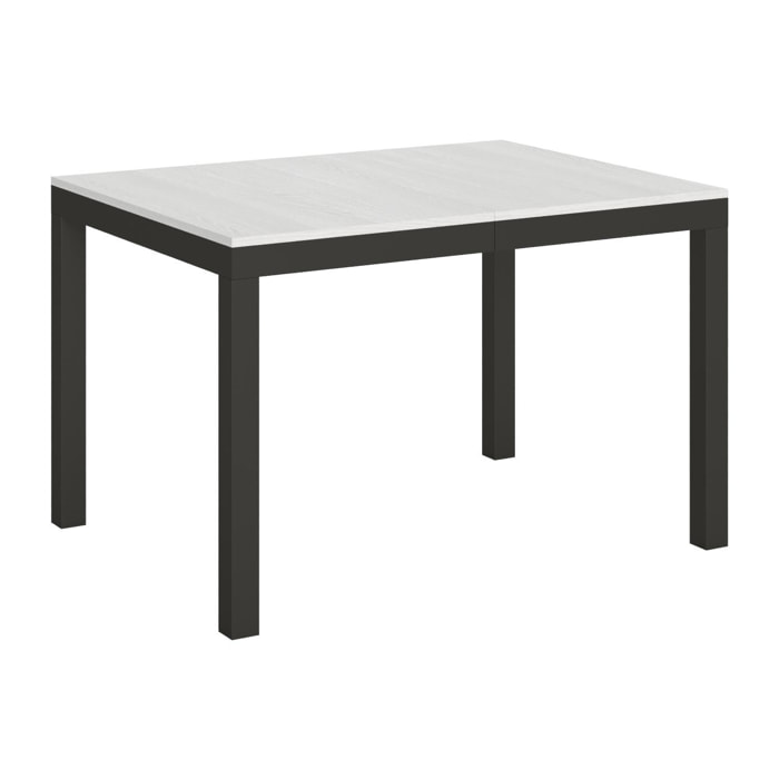 Table extensible 90x120/224 cm Everyday Evolution Frêne Blanc cadre Anthracite