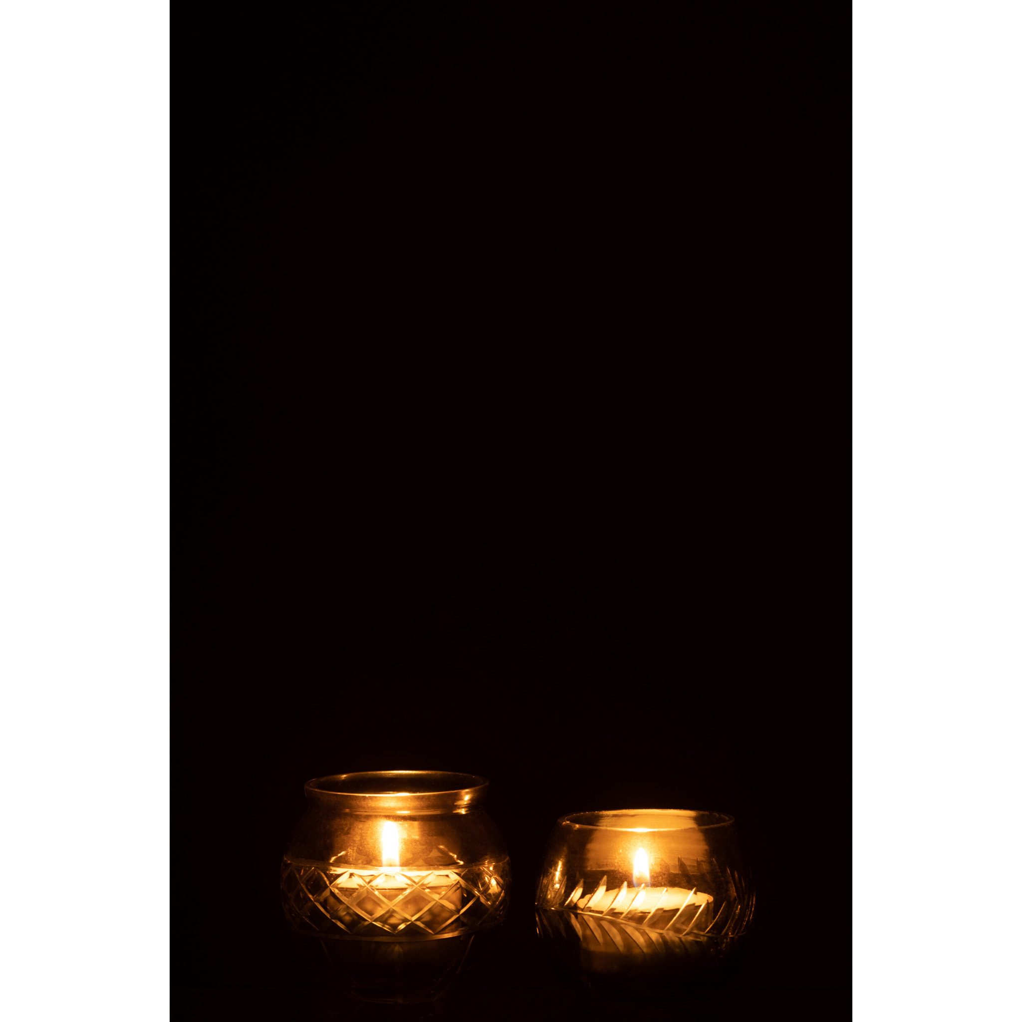 J-Line photophore Motifs - verre - gris - 2 pcs