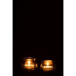 J-Line photophore Motifs - verre - gris - 2 pcs