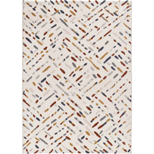 AMARA Alfombra geométrica con relieve multicolor, varias medidas disponibles.
