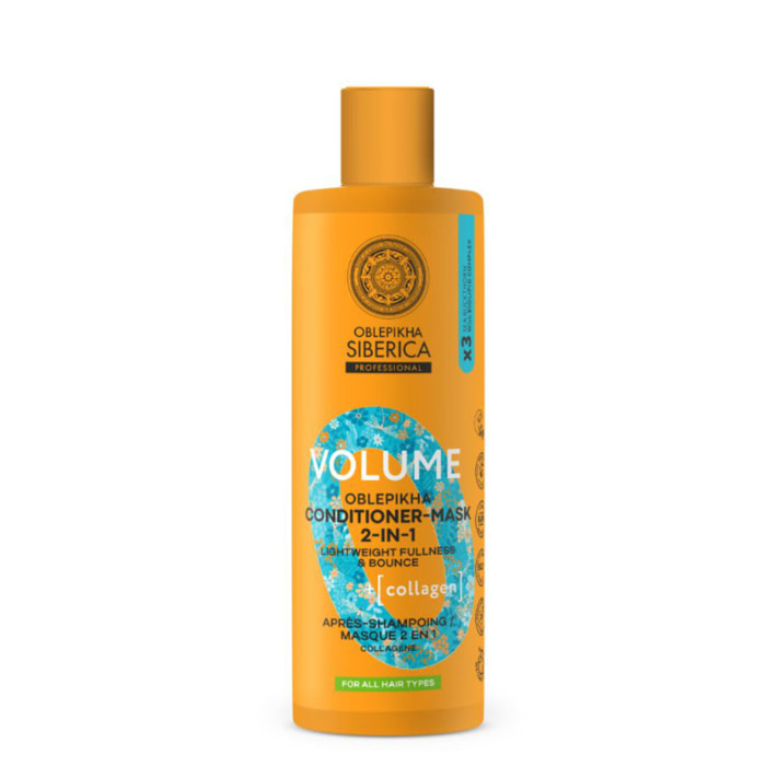 Oblepikha_O Volume - Après-Shampoing Masque 2-en-1 à l'argousier Tous Types de Cheveux 400ml