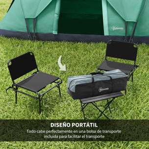 Tienda de Campaña Familiar para 5-6 Personas Tienda de Acampada de Túnel Impermeable 3000mm+ Tienda de Camping con Bolsa de Transporte y Gancho para Pescar Senderismo 455x230x180 cm Verde