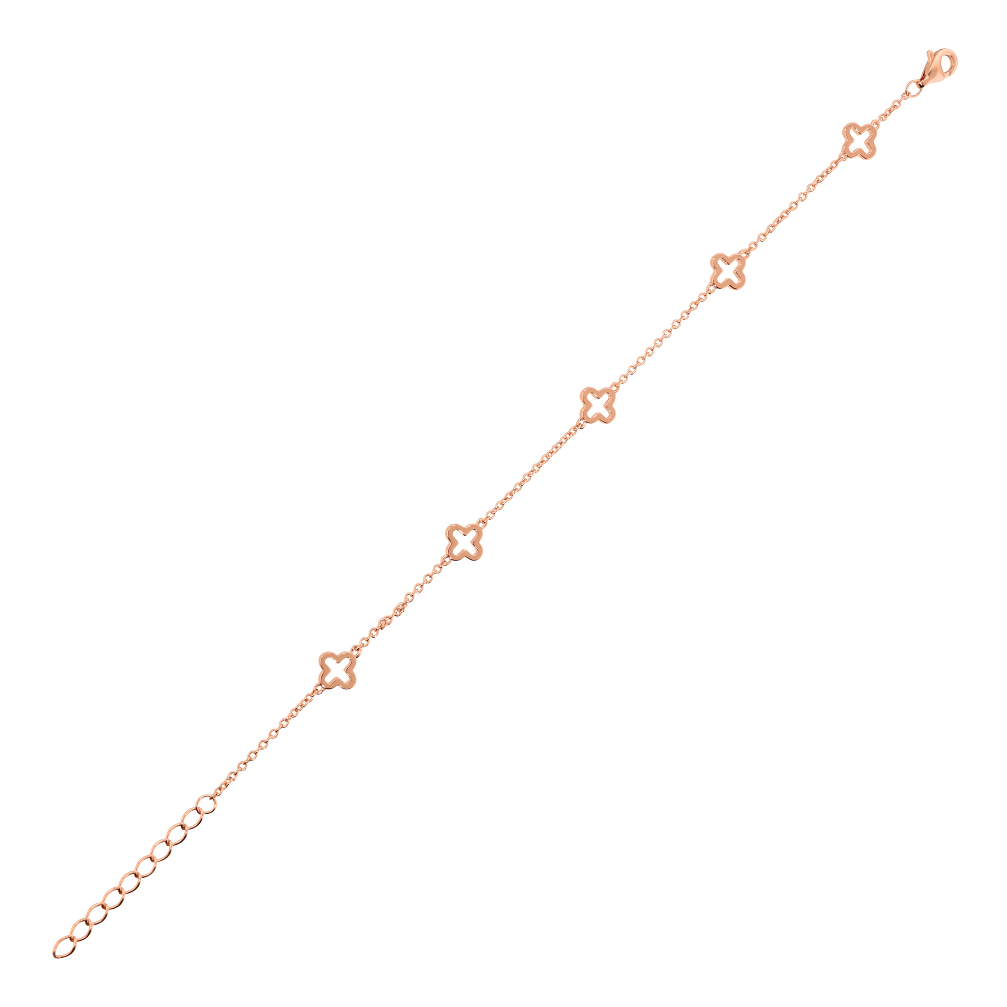 Collana con Ciondoli a Quadrifoglio Traforati