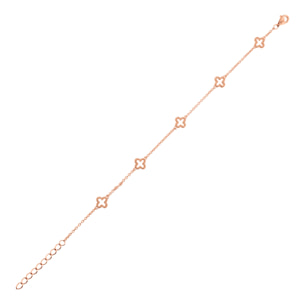 Collana con Ciondoli a Quadrifoglio Traforati