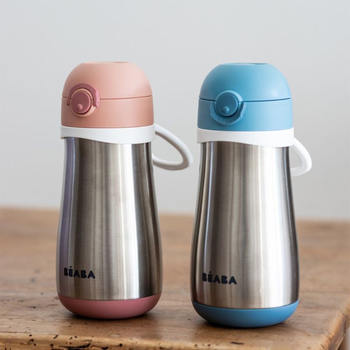 Tasse BEABA 350 ml et anse old pink