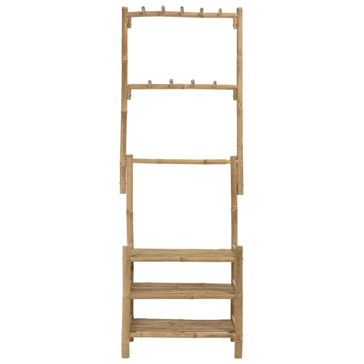 VITAL - Etagère 3 niveaux et porte-serviettes en bambou