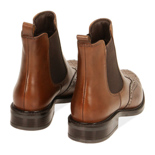 Chelsea boots cognac in pelle