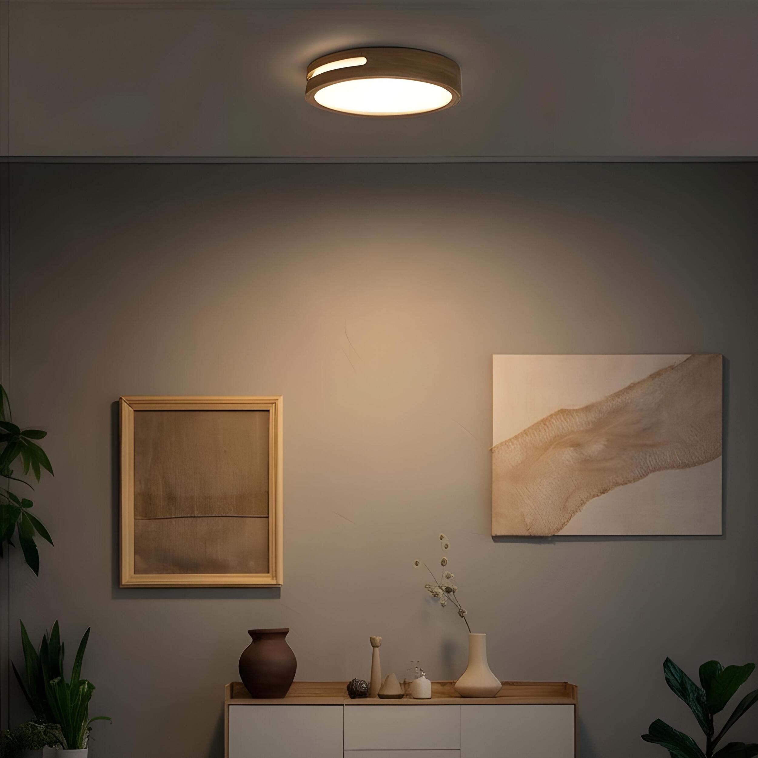 FORLIGHT PLAFÓN IP20 LU LED 22.5W BLANCO NEUTRO - 4000K ON-OFF MADERA CLARA