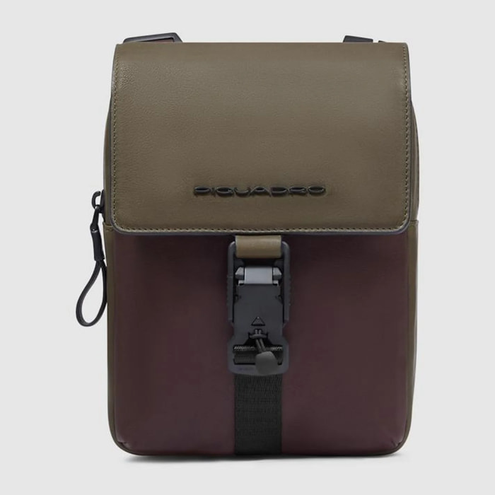 Piquadro Borsello in pelle porta telefono e porta iPad®mini con tasca per Piquadro Smart Tracker