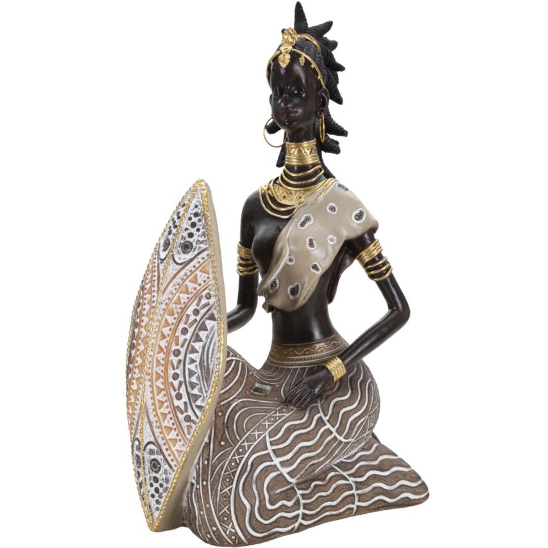 MASAI TRIBAL C/SCUDO CM 13,5X9X24,5