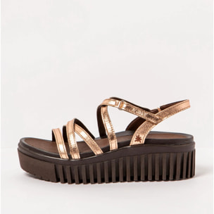 Sandalia de cuña 1576F METALIZADO ROSA/BRIGHTON color Rosa