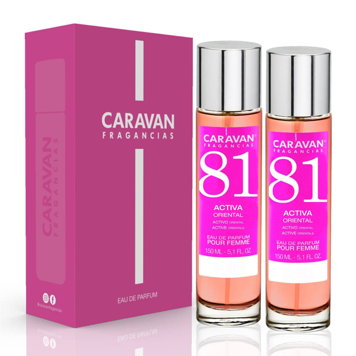 Caravan fragancias - caja de regalo con 2 perfumes nº81 de 150 ml, para mujer