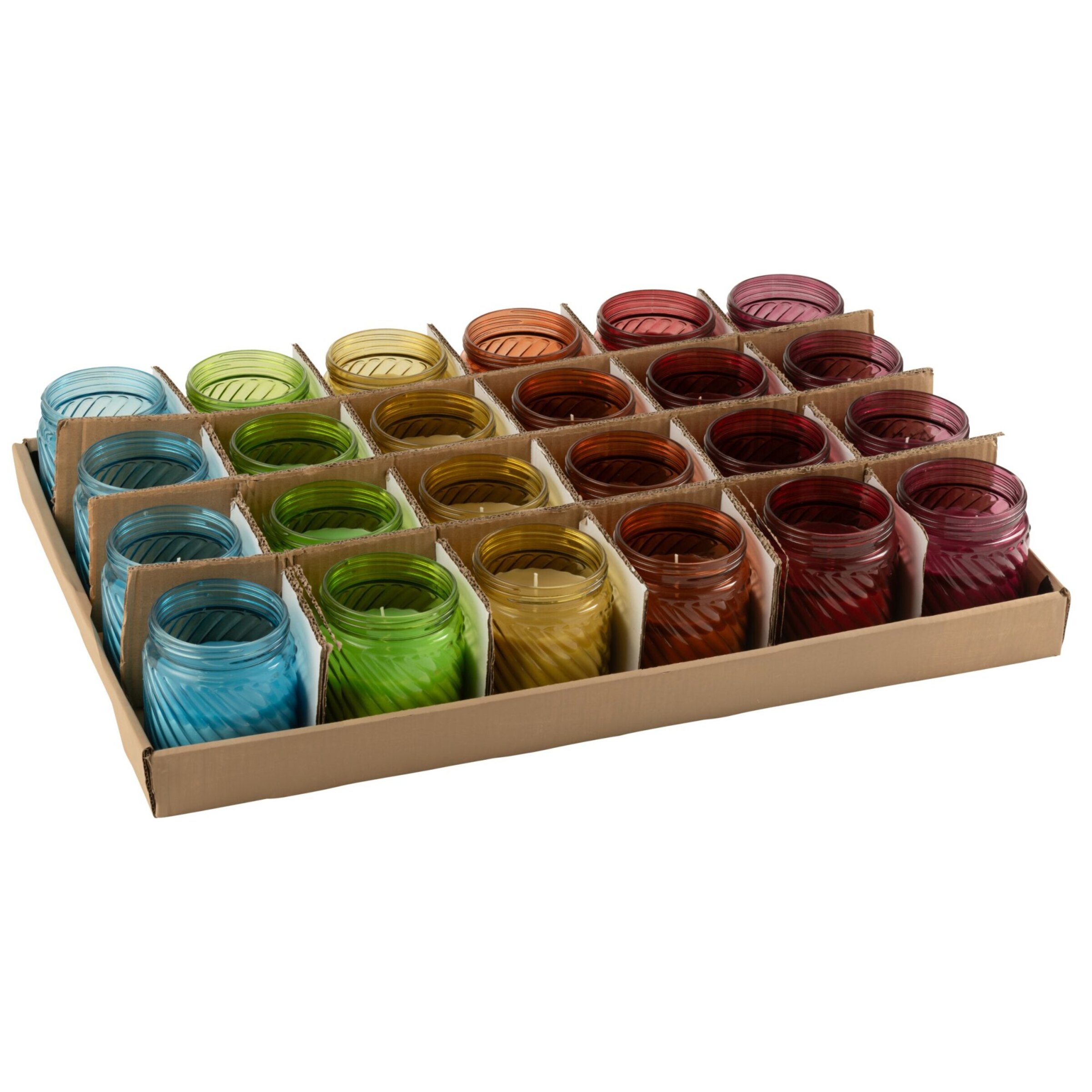J-Line bougie parfumée Popa - verre - mix - 6 pièces