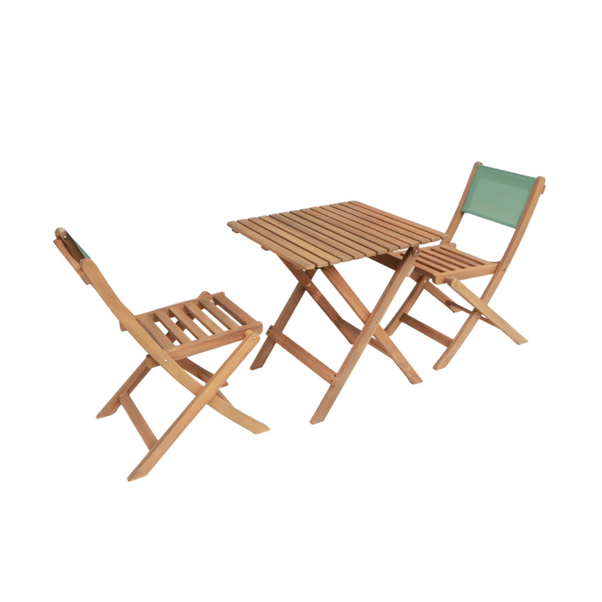 Table de jardin bistrot enfant bois d'acacia + 2 assises ELISE