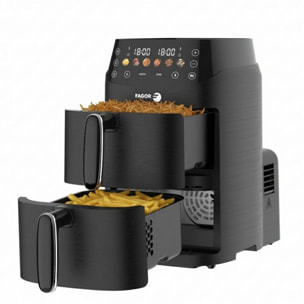 Friteuse à air chaud Air fryer double panier 5L 2000W Noir Fagor FG3301