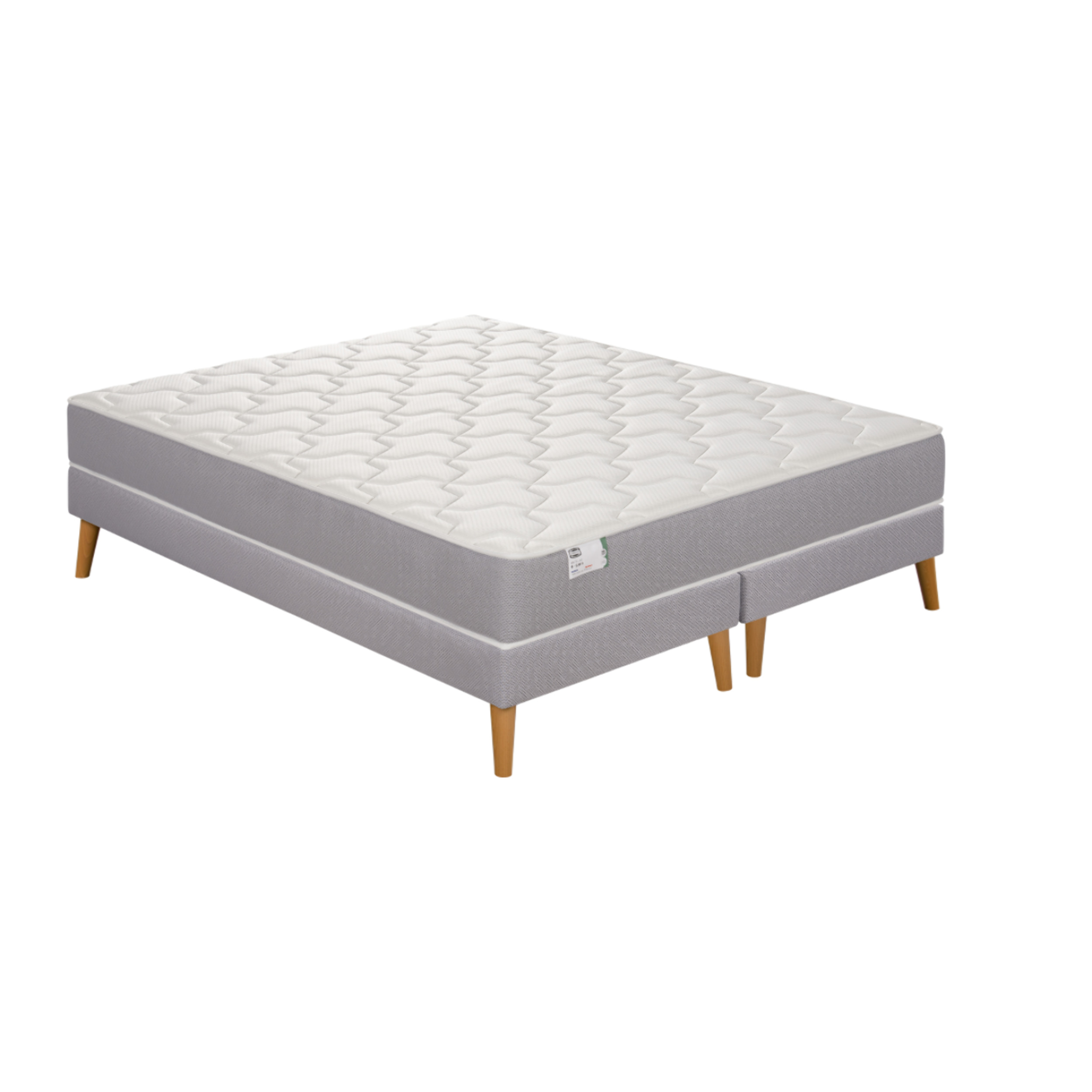 Ens. M.R-SW1 matelas H22 ressort ensachés, ferme, 2 sommiers