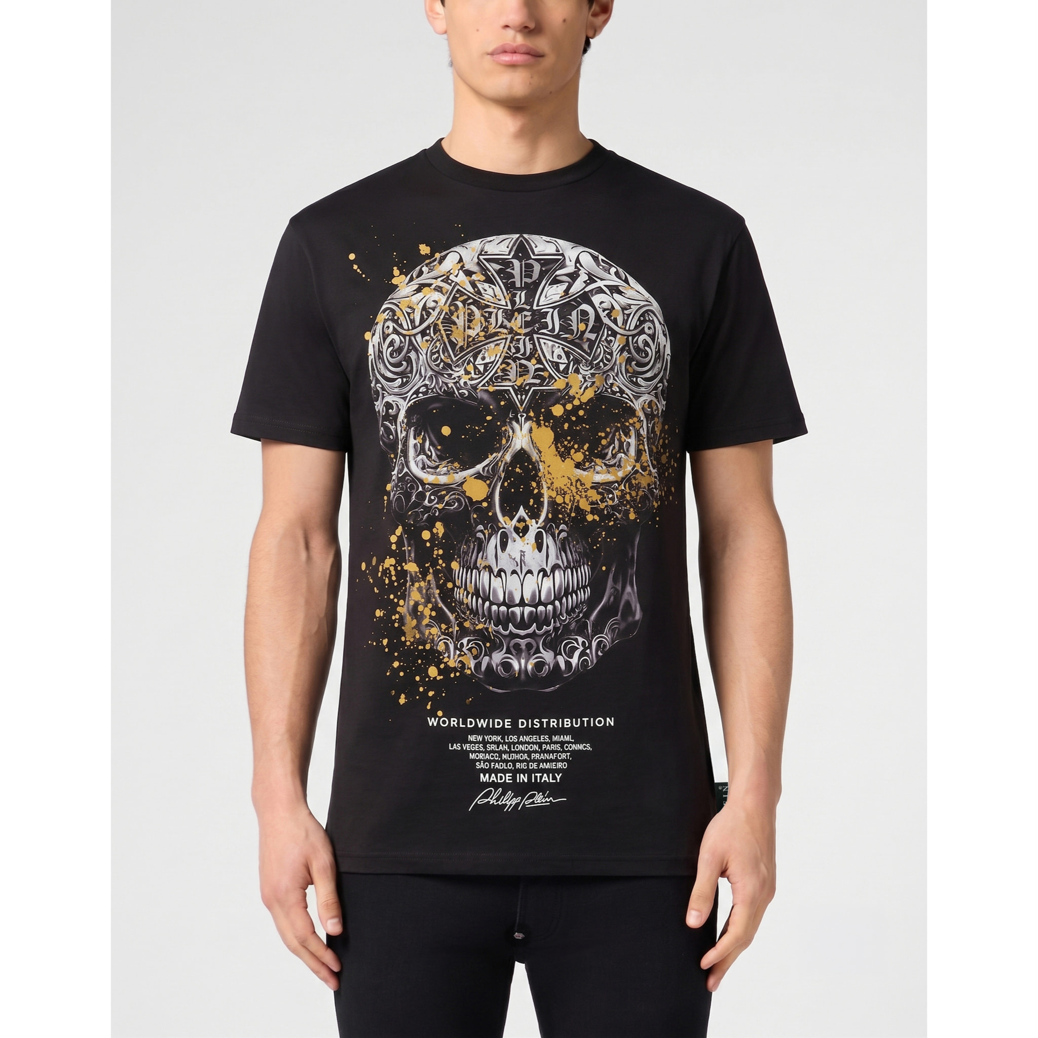 PHILIPP PLEIN T-shirt girocollo a maniche corte SKULL