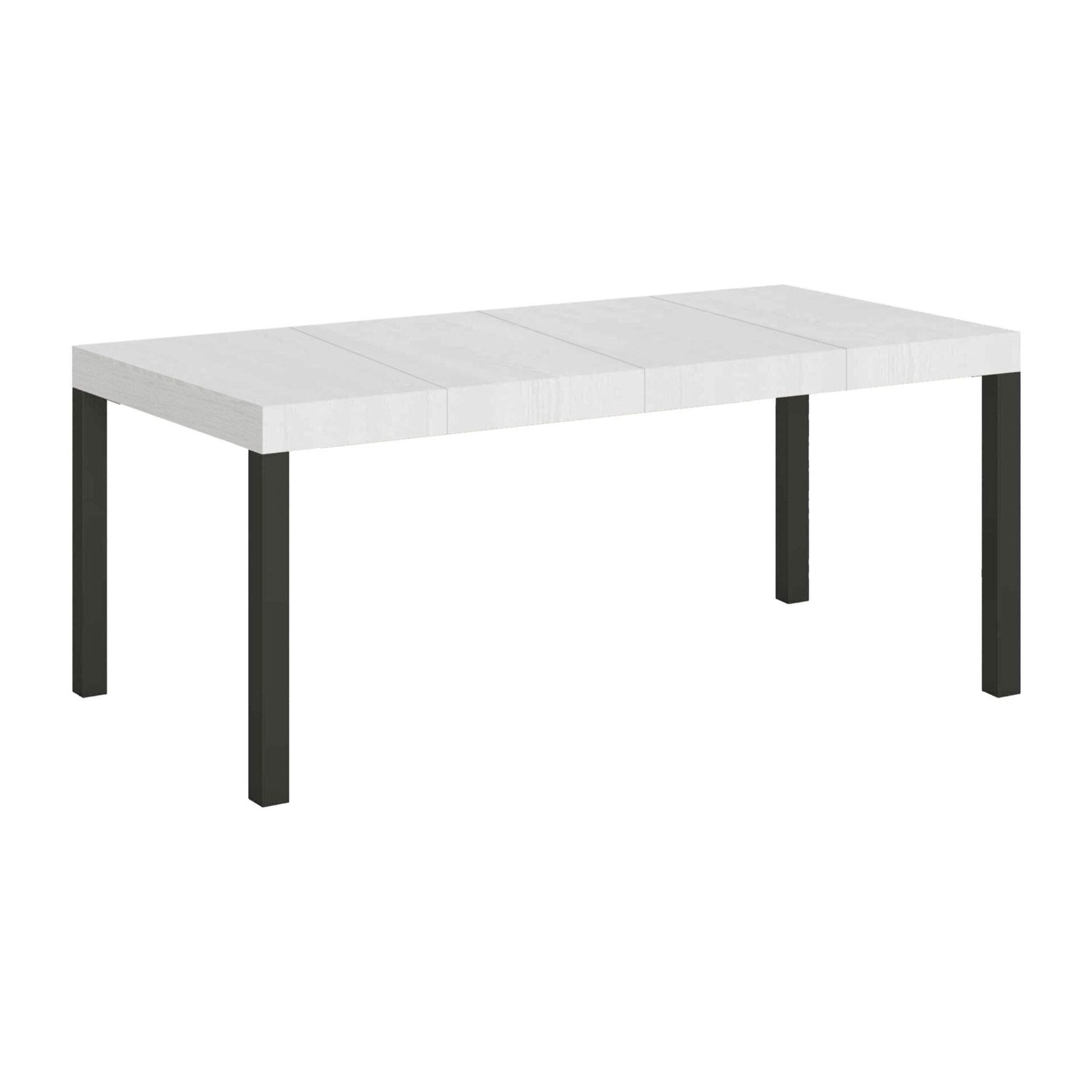 Mesa extensible 90x180/284 cm Everyday Premium Fresno Blanco estructura Antracita