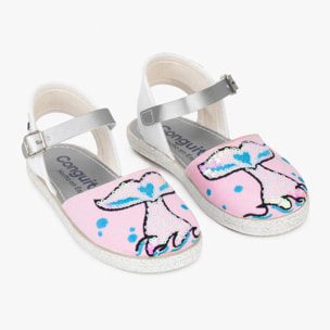 Espadrillas con paillettes a sirena per bambine