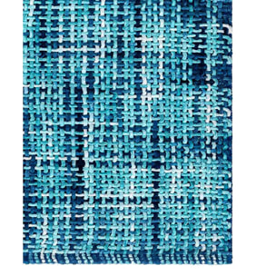 Tappeto bagno CRAZY BLU in microfibra misto cotone, morbido antiscivolo lavabile in lavatrice, tappetino lavabo sanitari bagno