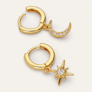 Orecchini Polar Moon Spark Placcato Oro