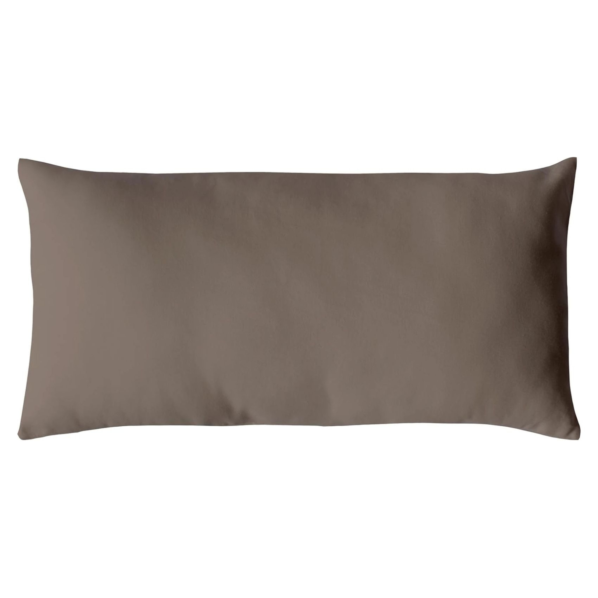 Coussin non déhoussable en coton uni - Taupe