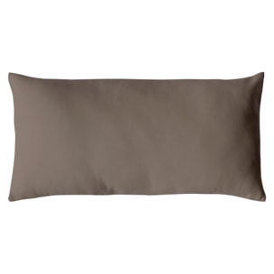 Coussin non déhoussable en coton uni - Taupe