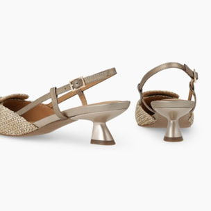 ZAPATOS DE SALÓN DORADOS A-CASIOPEA