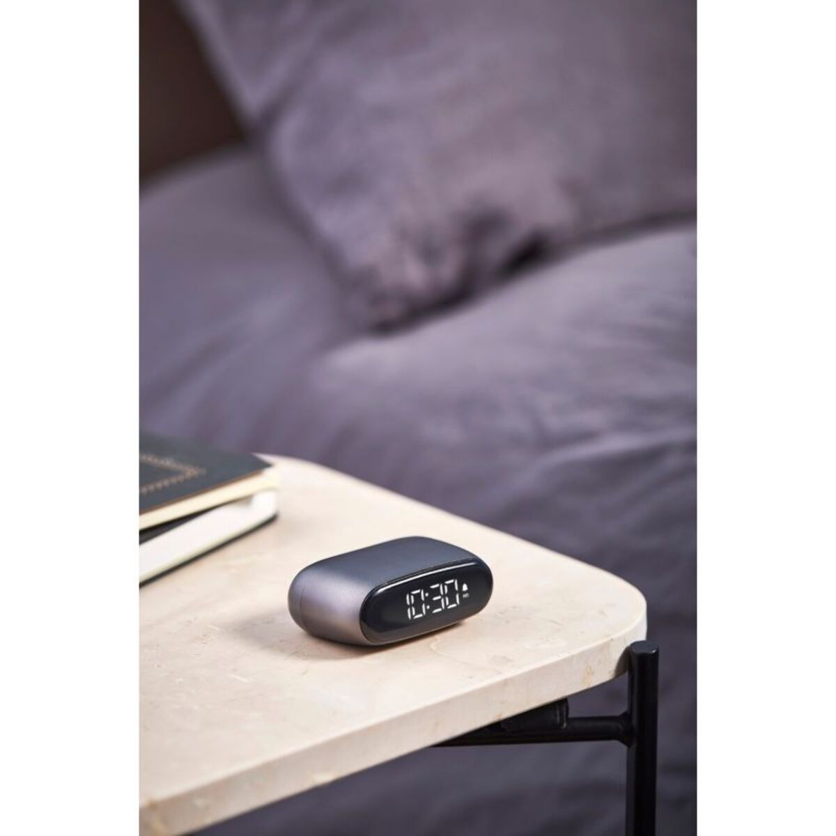 Réveil LEXON Minut ultra-compact Rechargeable Gris