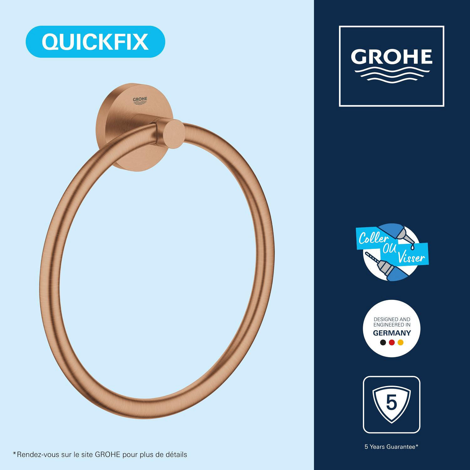 Anneau porte-serviette - Warm Sunset brossé