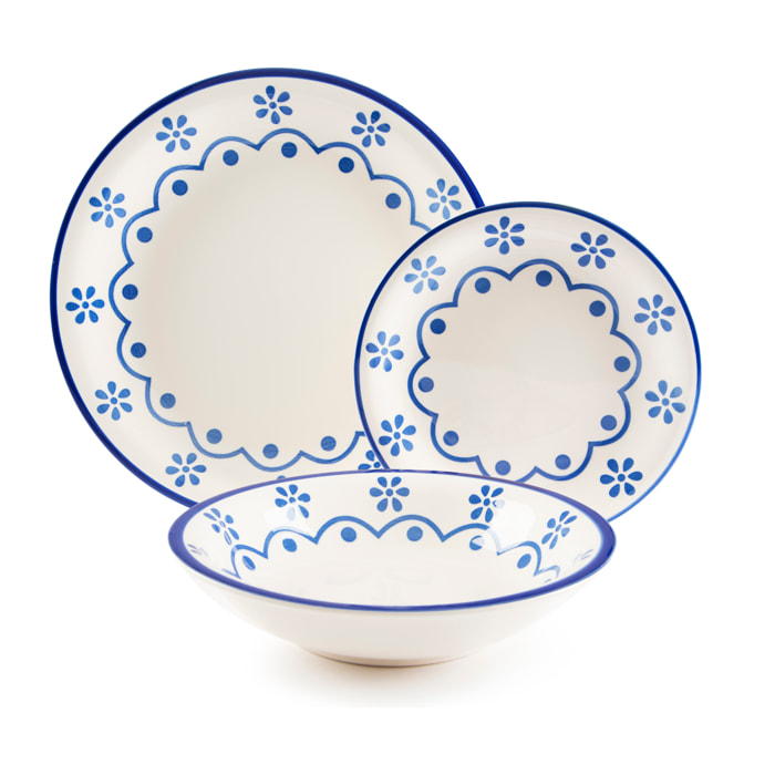 Servizio piatti 18 pezzi Excelsa – Old Cottage, Ceramica Multicolore