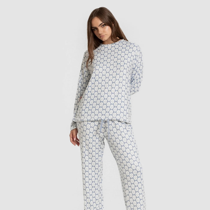 Pigiama lungo da donna secret fatuo indigo
