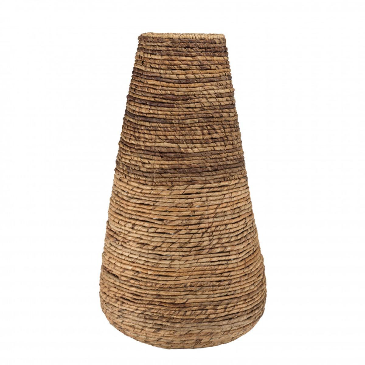 Cache pot petit modèle en tissage d'abaca naturel