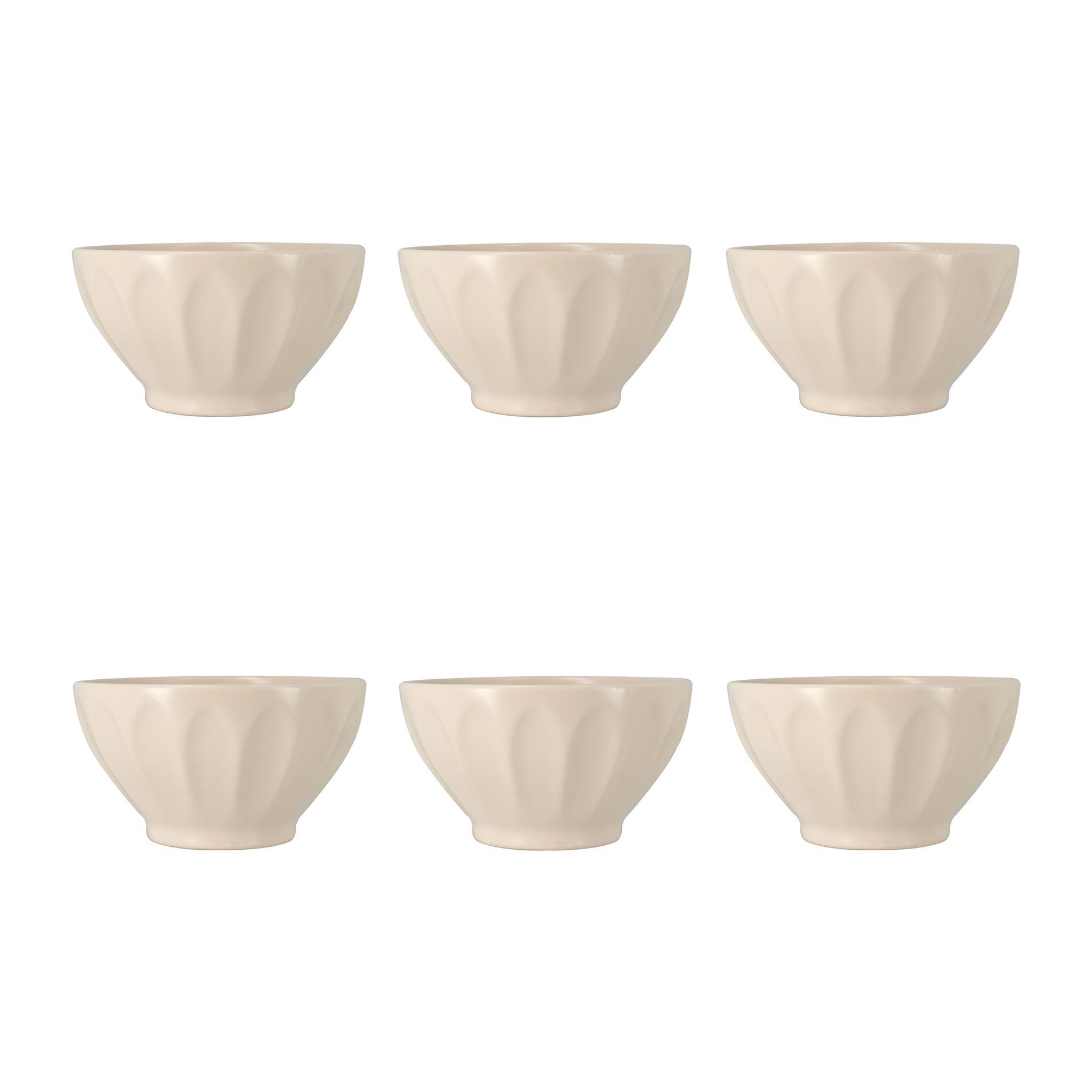 Lot de 6 bols beige en faïence 580ml BISTROT