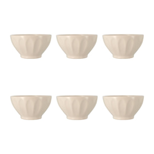 Lot de 6 bols beige en faïence 580ml BISTROT