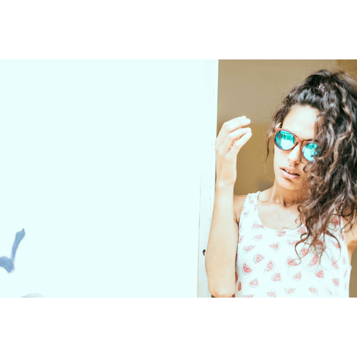 OCCHIALI DA SOLE OCEAN LIZARD WOOD di colore marrone