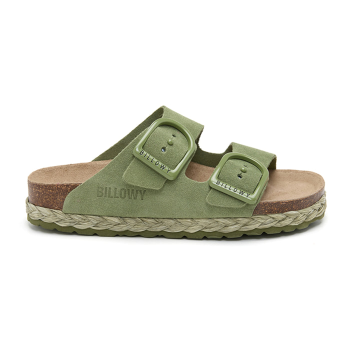 SANDALO CON ZEPPA BILLOWY VERDE