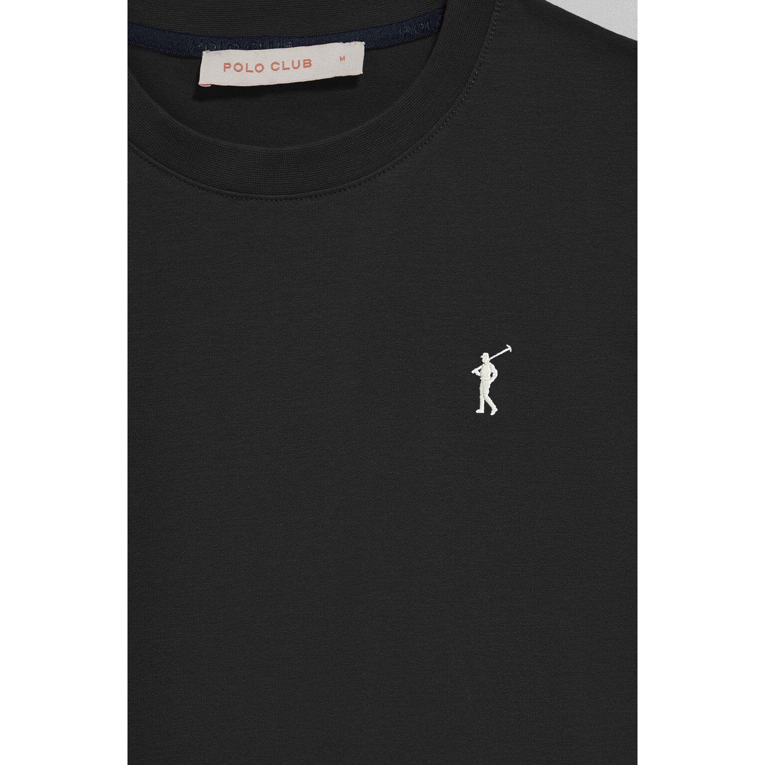 Camiseta negra de manga corta con logo bordado Rigby Go