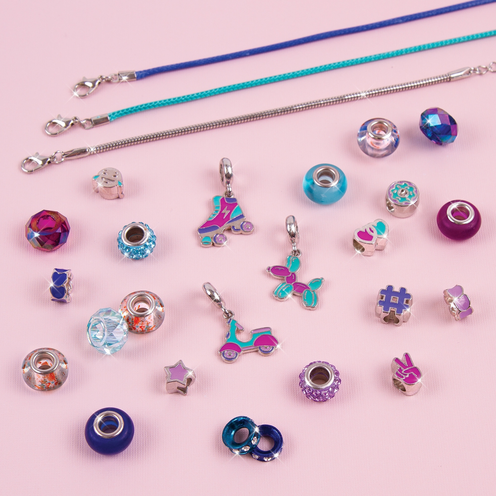 Braccialetti con Punti Luce e Charm: Toni dell'Azzurro