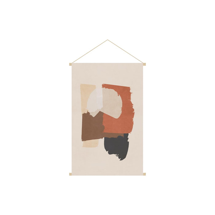 Kakemono tableau en toile suspendue formes abstraites L40 x H60 cm SAHARA