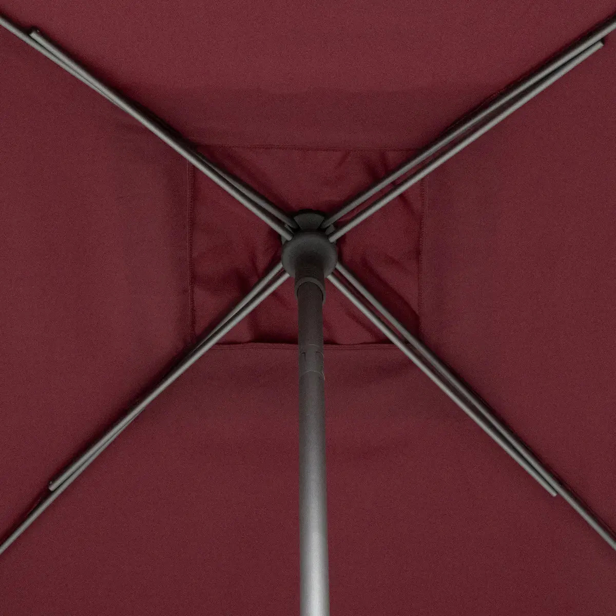 Parasol droit carré "Soya" bordeaux D2,5x2,5m en acier